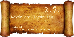 Kovácsi Terézia névjegykártya