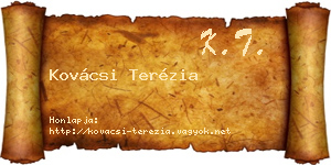 Kovácsi Terézia névjegykártya